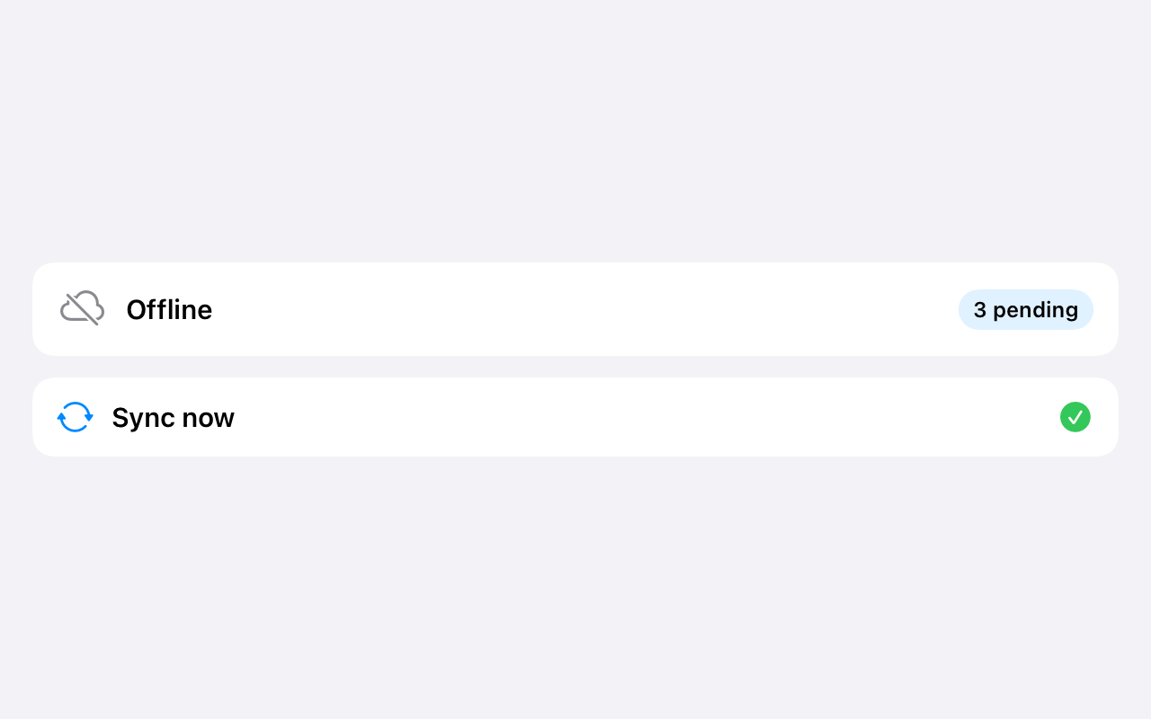 Offline-first sync status for Google Tasks in ETasks