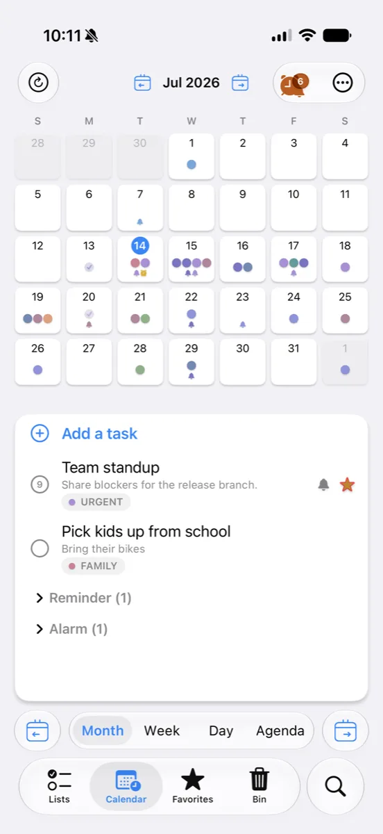 Day agenda